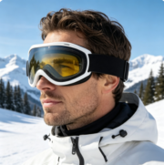 Cross-border spherical wide-field ski goggles, outdoor double-layer anti-fog ski glasses, high-definition breathable windproof goggles - Image 5