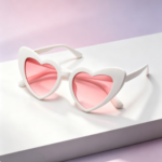 Cross-border European and American diagonal love-shaped sunglasses for women with sun protection