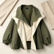 Korean-style new high-end women's spring/autumn casual trendy waist-wrapped mid-length trench coat - Image 3