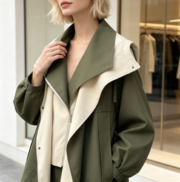 Korean-style new high-end women's spring/autumn casual trendy waist-wrapped mid-length trench coat - Image 4