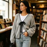 New Cross-border European Women's Fashion Knit Sweaters for Autumn and Winter with Straps - Image 2