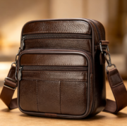 Cross-border genuine leather men's bag, top-grain cowhide men's bag, trendy new style - Image 3