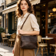 New Retro Minimalist Genuine Leather Single-Shoulder Bag - Image 5