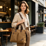 Business Canvas Tote Bag, Outdoor Crossbody Bag, Single-Shoulder Bag - Image 5