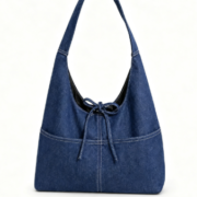 Korean-style INS denim single-shoulder bag for women, small-batch vintage