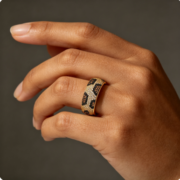 Cross-border copper inlaid colorful diamond snake and leopard print ring - Image 5