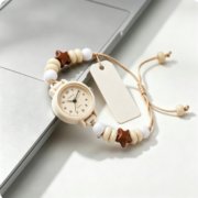 Handmade women's bracelet watch, an artistic and minimalist design perfect for girlfriends - Image 2