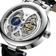 Watch mechanical waterproof stainless steel round fully automatic mechanical - Image 2