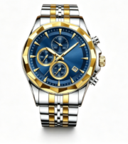 Men's high-end three-eye six-hand watch with luminous dial and quartz movement - Image 5